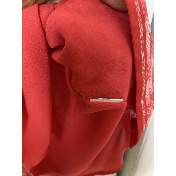 Michael Kors Women's Sneak Print Tunic Dress Size S Key hole Orange - Picture 9 of 14